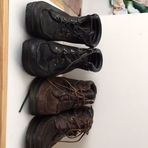 HHB Black and Timberland Brown men’s boots  9 1-2